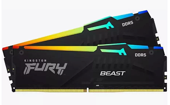 Модуль памяти DDR5 16Gb 5200MHz Kingston Fury Beast Black