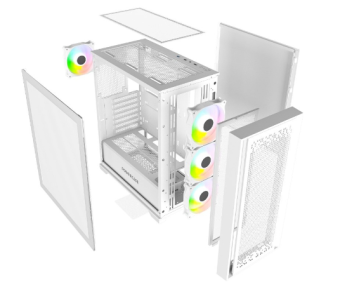 Корпус Powercase ByteFlow ARGB ATX White