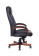 Кресло Бюрократ T-9922 WALNUT (кожа, мех. качания, крест. металл/дерево, до 200 кг) Черный