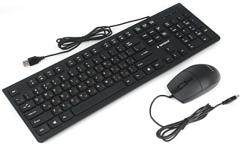 Комплект проводной (клавиатура+мышь) Gembird KBS-9050 1.5м Black
