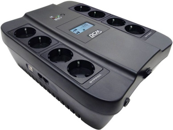 ИБП Powercom Spider  SPD-750U LCD 750ВА (LCD-дисп,8 х Euro розеток: 4 с резервным пит., 4 с фильтрацией)