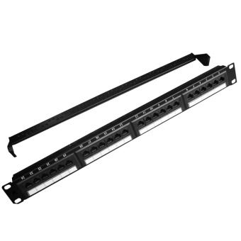 Патч-панель 24 port UTP 5e, RJ45, 19" 1U, Cablexpert NPP-C524CM-001