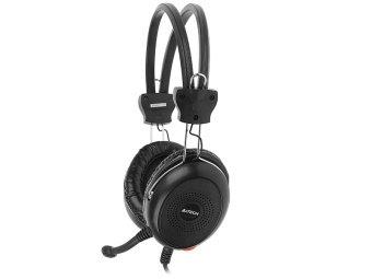 Наушники проводные A4Tech HS-30 (микрофон, 20 - 20 000 Гц, 102 дБ, 1.8м) черный