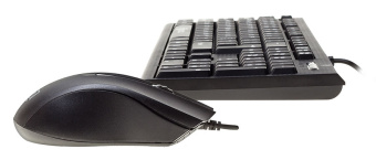 Комплект проводной (клавиатура+мышь) OKLICK 620M (красные буквы кириллицы) USB Black