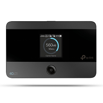 Wi-Fi роутер TP-Link M7350 N300, 2.4 ГГц, 2000 мАч, Micro USB, SIM-слот, черный