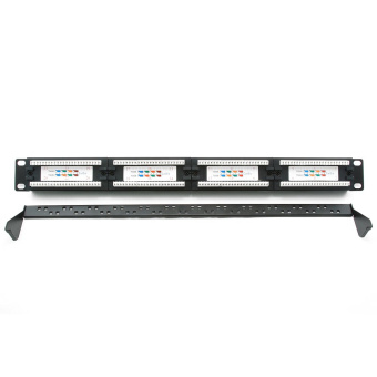 Патч-панель 24 port UTP 5e, RJ45, 19" 1U, Cablexpert NPP-C524CM-001