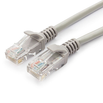 Кабель патч-корд Patch cord кат.5e  0.5м, Гарнизон, многожильный, серый