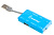 Концентратор USB-A - 3-port USB2.0 + Картридер, Smartbuy SBRH-750-K, синий