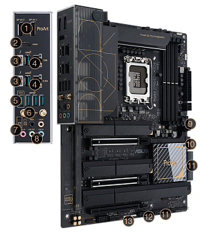 Материнская плата Socket-1700 ASUS PROART Z790-CREATOR WIFI (Z790) 4*DDR5 RAID HDMI DP ATX