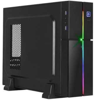 Корпус Aerocool Playa Slim (SlimTower, 2*USB3.0, RGB, mATX, SFX, без БП) чёрный