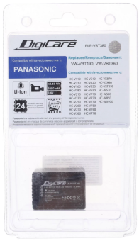 Аккумулятор для камеры DigiCare PLP-VBT380 (Panasonic HC-V160/180/260/270/380)