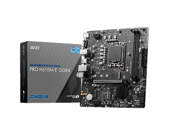 Материнская плата Socket-1700 MSI PRO H610M-E DDR4 (H610) 2xDDR4 VGA HDMI mATX