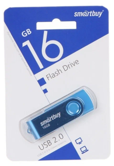 Флешка 16Gb SmartBuy Twist USB2.0 Blue