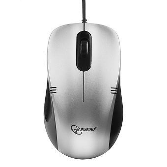 Мышь проводная Gembird MOP-100 Optical 1000 dpi USB 3кн 1.5м Silver