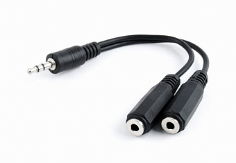 Кабель-переходник 3.5Jack (m)  --  2*3.5Jack (f), 5.0м, Cablexpert (разветвитель аудио) black