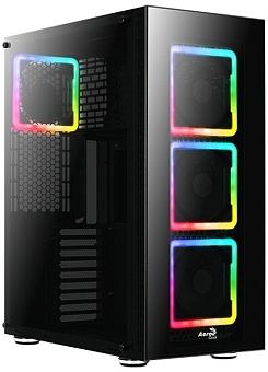 Корпус Aerocool Tor Pro Tempered Glass (Fulltower, 2*USB2.0, 2*USB3.0, Window, ATX, без БП) Black