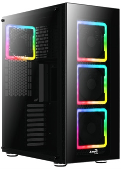 Корпус Aerocool Tor Pro Tempered Glass (Fulltower, 2*USB2.0, 2*USB3.0, Window, ATX, без БП) Black