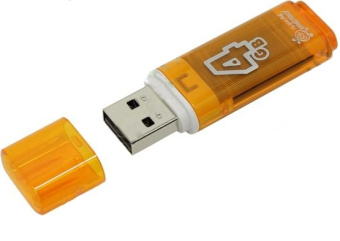 Флешка 4Gb SmartBuy Glossy Orange