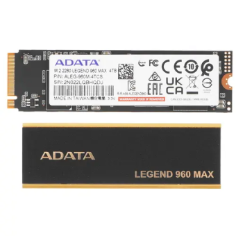 Накопитель SSD M.2 4Tb ADATA LEGEND 960 (PCI-E 4.0 x4, 7400/6800 Мбайт/сек)