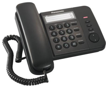 Телефон проводной Panasonic KX-TS 2352 RUB (черный)