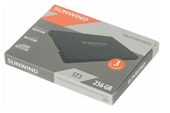 Накопитель SSD SATA 256Gb SunWind ST3 SWSSD256GS2T (TLC, 500/420 Мбайт/сек)