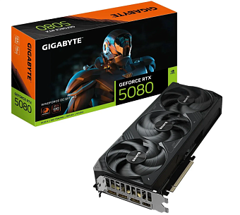 Видеокарта 16Gb Gigabyte GV-N5080WF3OC-16GD (RTX5080) GDDR7 256bit HDMI DP
