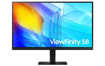 Монитор 27"   Samsung ViewFinity S8 4K (IPS 3840x2160 5ms 60Hz DP HDMI) Black