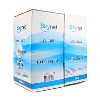 Кабель витая пара внутренний 4 пары FTP кат.5e (100м) медный SkyNet Standart (Fluke Test)