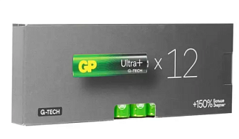 Элемент питания AAA, 1.5V, 12шт, GP Ultra Plus Alkaline G-Tech (щелочные)