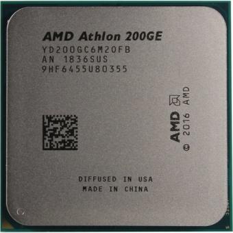 Процессор Socket-AM4 AMD Athlon 200GE (3.2/4Mb/35W/Vega 3/2C4T) OEM
