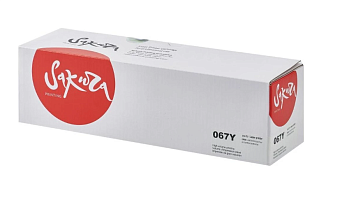 Картридж лазерный Sakura SA067Y для Canon i-SENSYS LBP631/LBP633/MF651/MF655/MF657, желтый