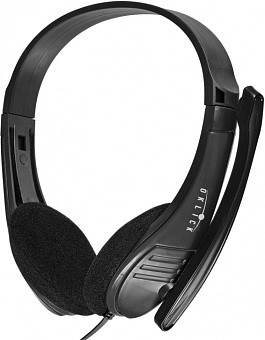Наушники проводные Oklick HS-M150 (микрофон, накладные, 20-20 000 Гц, 105 дБ, 2 м) Black