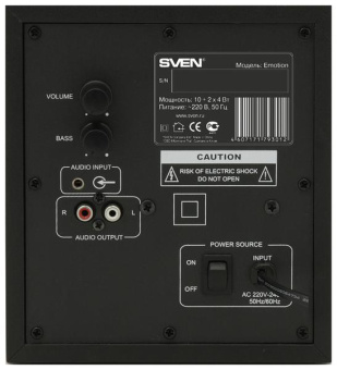 Акустическая система SVEN Emotion black (2x4W+10W)