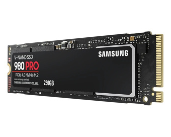 Накопитель SSD M.2 250Gb Samsung 980 PRO (PCI-E 4.0 x4, 6400/2700 Мбайт/сек)