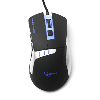 Мышь проводная Gembird MG-520 Gaming 3200dpi Подсветка USB Black