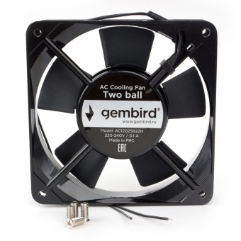 Вентилятор для корпуса 120mm Gembird AC12025B22H (2-pin, 120x120x25мм, AC, 220 B, подшипник, провод 30 см)
