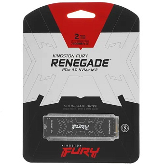 Накопитель SSD M.2 2Tb Kingston Fury Renegade (PCI-E 4.0 x4, 7300/7000 Мбайт/сек)