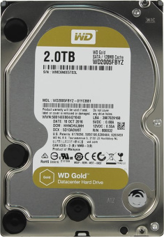 Жесткий диск SATA 2Tb WD Gold 7200rpm 128Mb  SATA-3