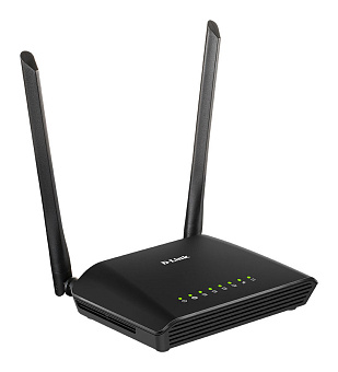 Wi-Fi роутер D-Link DIR-615S N300 2.4 ГГц 100 Мбит/с, черный