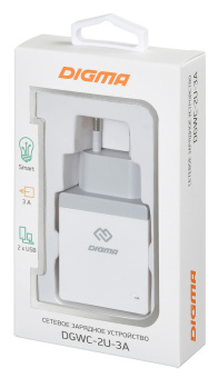 Сетевое зарядное устройство Digma DGWC 15W USB-A White