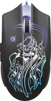 Мышь проводная Defender GM-190L Ghost (3200dpi переключаемая подсветка коврик в комплекте ) USB Black