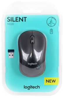 Мышь беспроводная Logitech M220 Wireless Silent Black