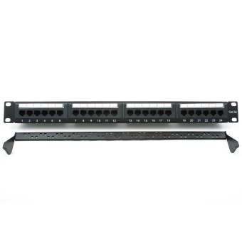 Патч-панель 24 port UTP 5e, RJ45, 19" 1U, Cablexpert NPP-C524CM-001