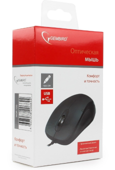 Мышь проводная Gembird MOP-110 1.8м Black