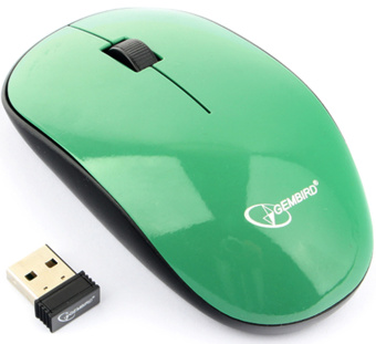 Мышь беспроводная Gembird MUSW-111 Wireless Optical 1200dpi Green