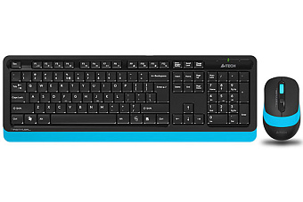 Комплект беспроводной (клавиатура+мышь) A4Tech Fstyler FG1010 Wireless Black-Blue