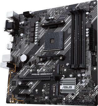 Материнская плата Socket AM4 ASUS PRIME B550M-K (B550) 4*DDR4 2*PCI-Ex1 1*PCI-Ex16 4*SATA 2*M.2 HDMI DVI VGA mATX