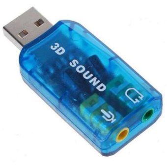 Звуковая карта внешняя TRUA3D (USB, C-Media CM108, 1*jack, 1*mic)