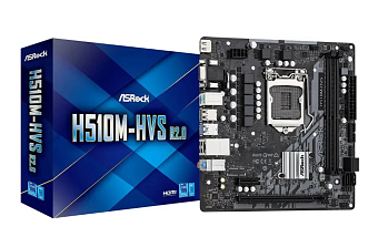 Материнская плата Socket-1200 ASRock H510M-HVS R2.0 (H510) 2*DDR4 HDMI VGA mATX