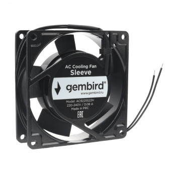 Вентилятор для корпуса 92mm Gembird AC9225S22H (2-pin, 92x92x25мм, AC, 220 B, втулка, провод 30 см)